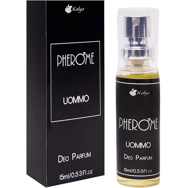 Perfume Afrodisíaco Uomo Kalya 15ml – Atração Masculina com Feromônios e Fragrância Amadeirada Intensa