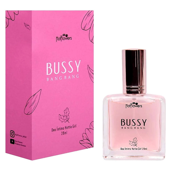Colônia Afrodisíaca Bussy Bang Bang Hot Flowers 28ml – Fragrância Sedutora com Feromônios e Notas Doces Intensos